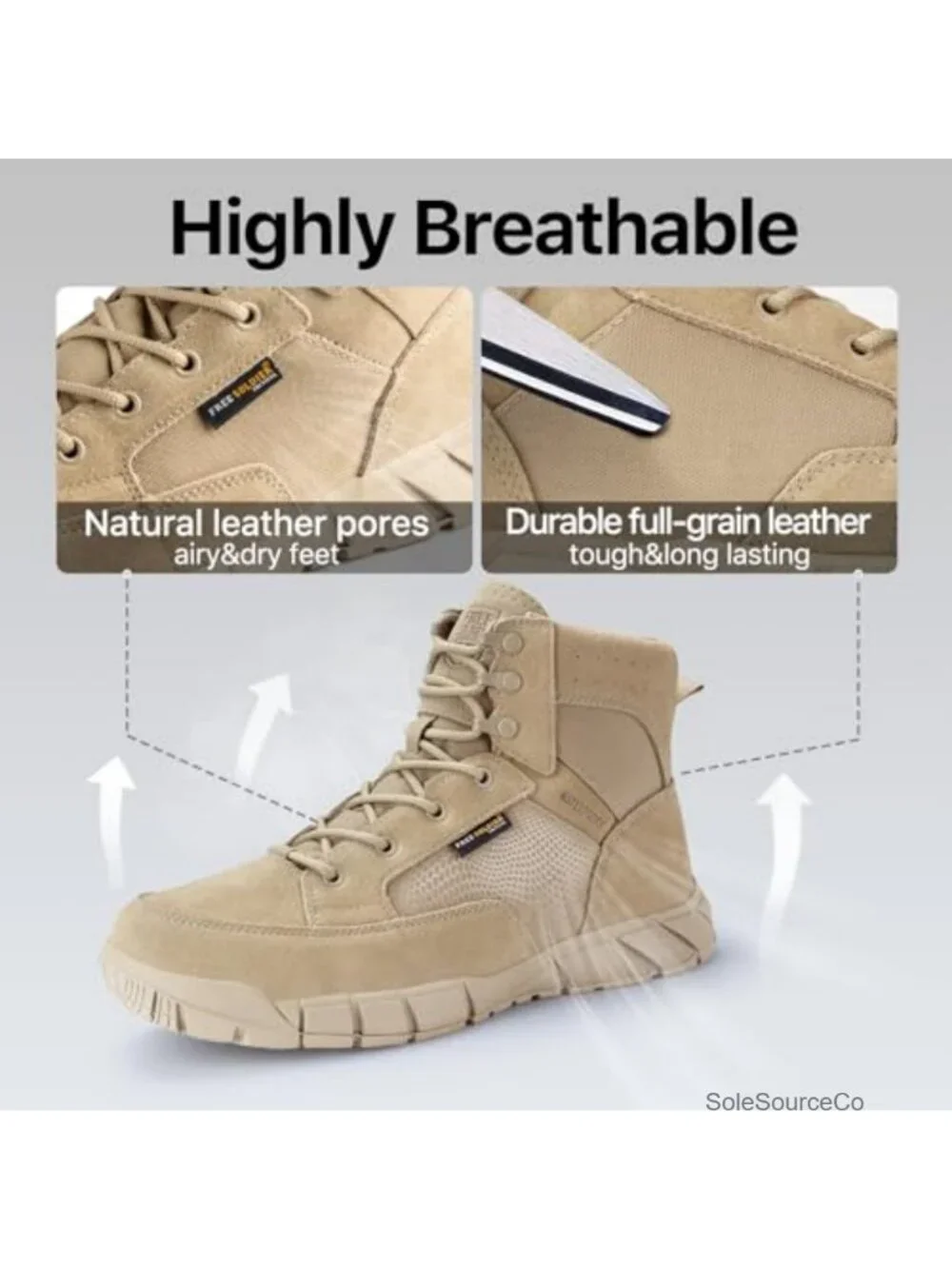 Men's Durable Suede Leather & Cordura Tactical Hiking Boots Waterproof 6